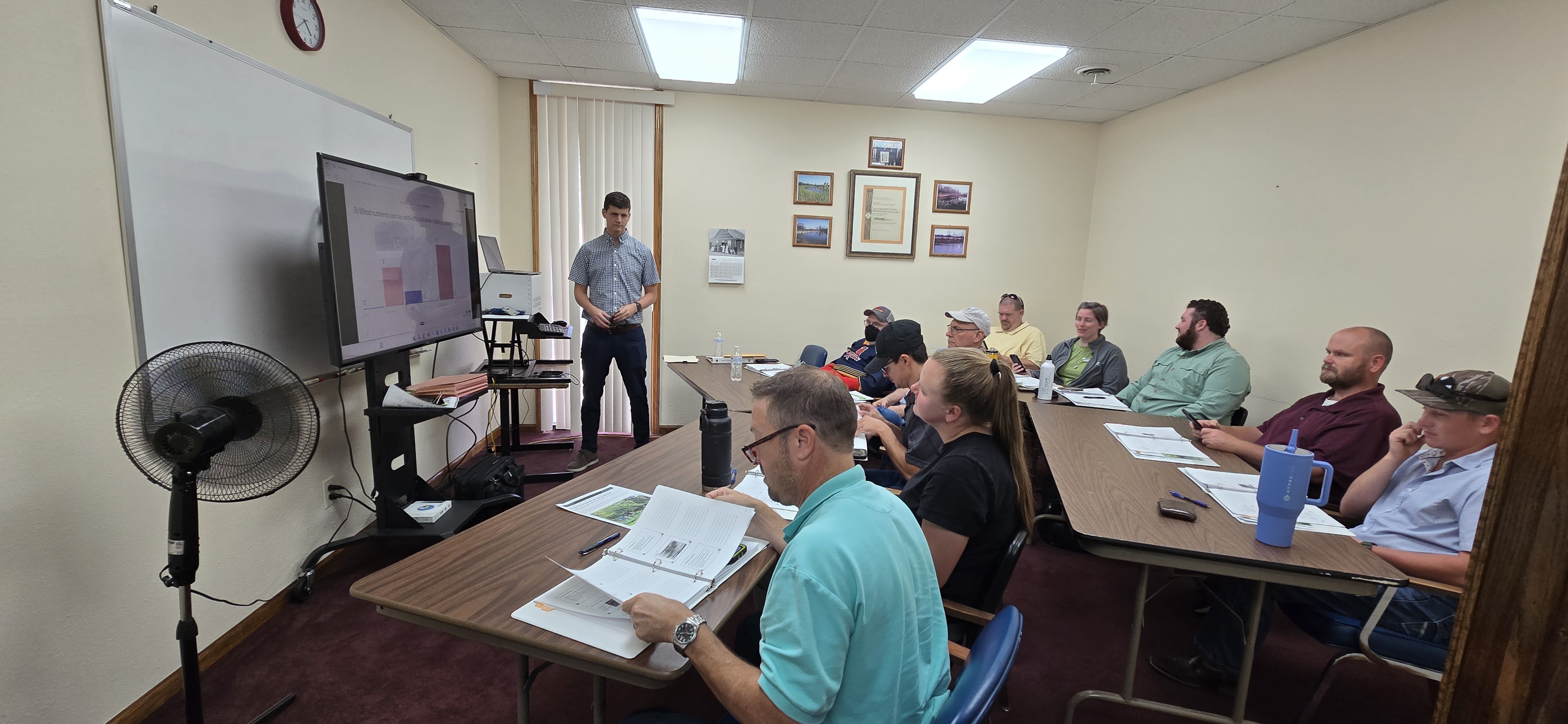 J Hopkins administering quiz