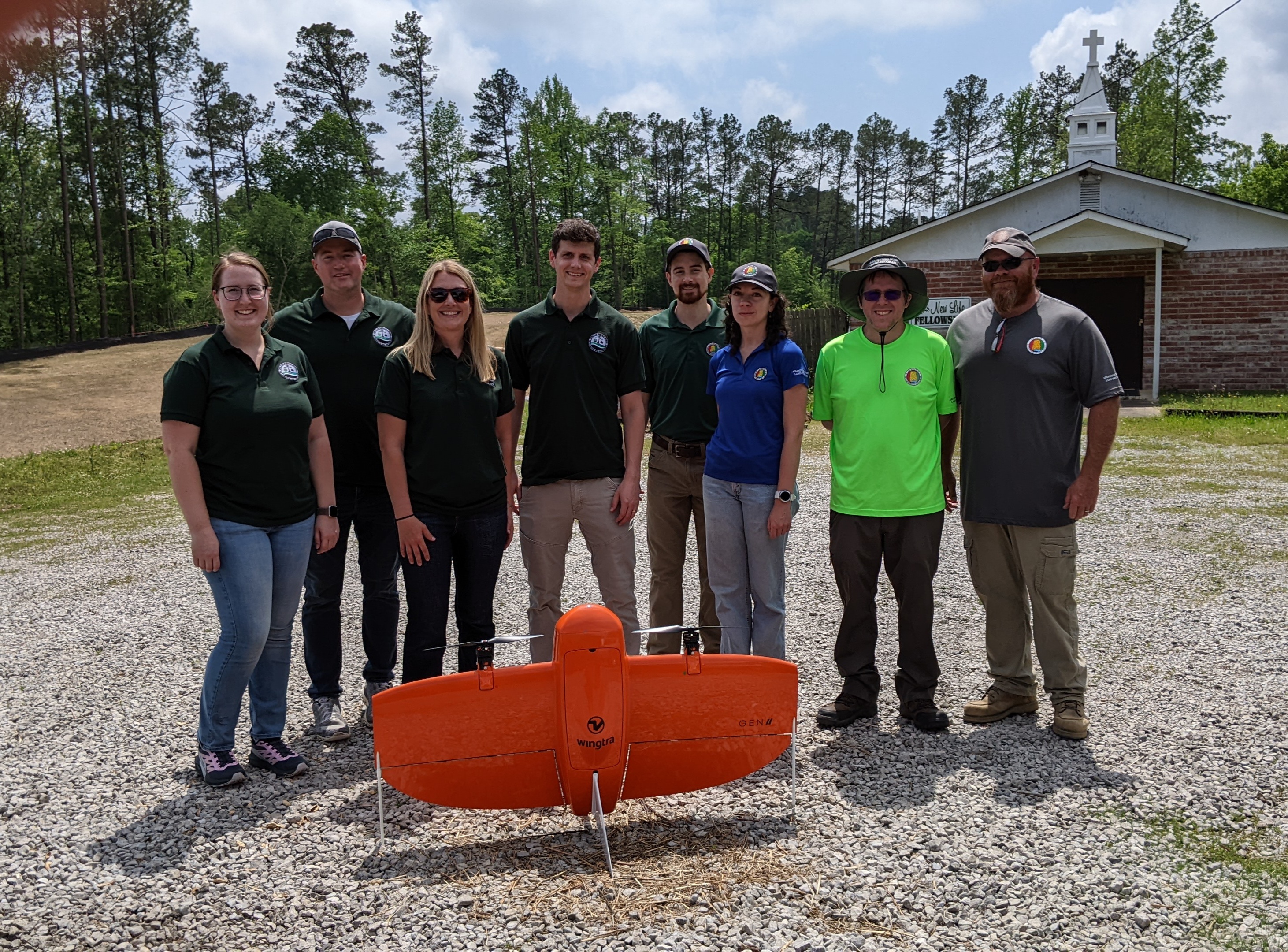 OSMRE and Alabama staff on site at an AML Project